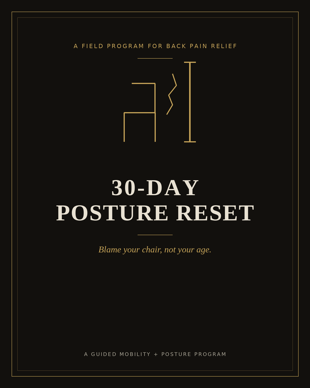 30 Day Posture Reset - Blame your chair, not your age.